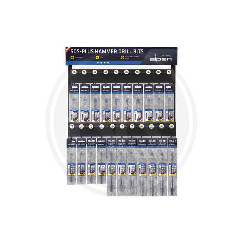 PUNTE in espositore SDS-PLUS "f4" alpen (modulo 1)