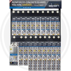 PUNTE in espositore SDS-PLUS "FORCE X" alpen (MODULO 51)