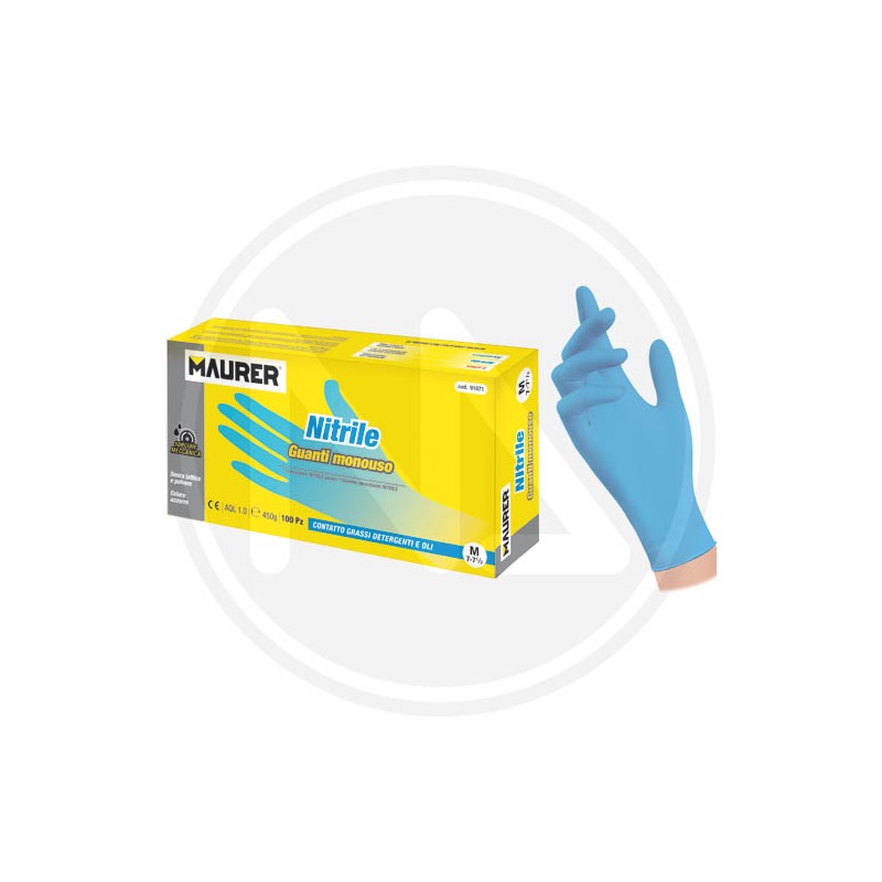 NITRIL disposable Gloves "nitrile blu" maurer