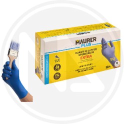 disposable latex gloves "extrA 50 pz." maurer PLUS