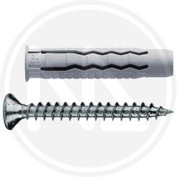 nylon plug with screw and collar maurer PLUS