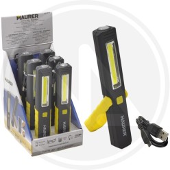 TORCIA a LED PIEGHEVOLE CON batteria ricaricabile MAURER