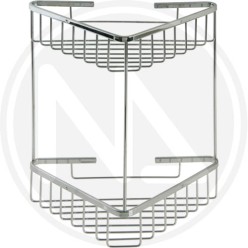 PORTAOGGETTI PER BAGNO IN ACCIAIO INOX DOPPIO MAURER