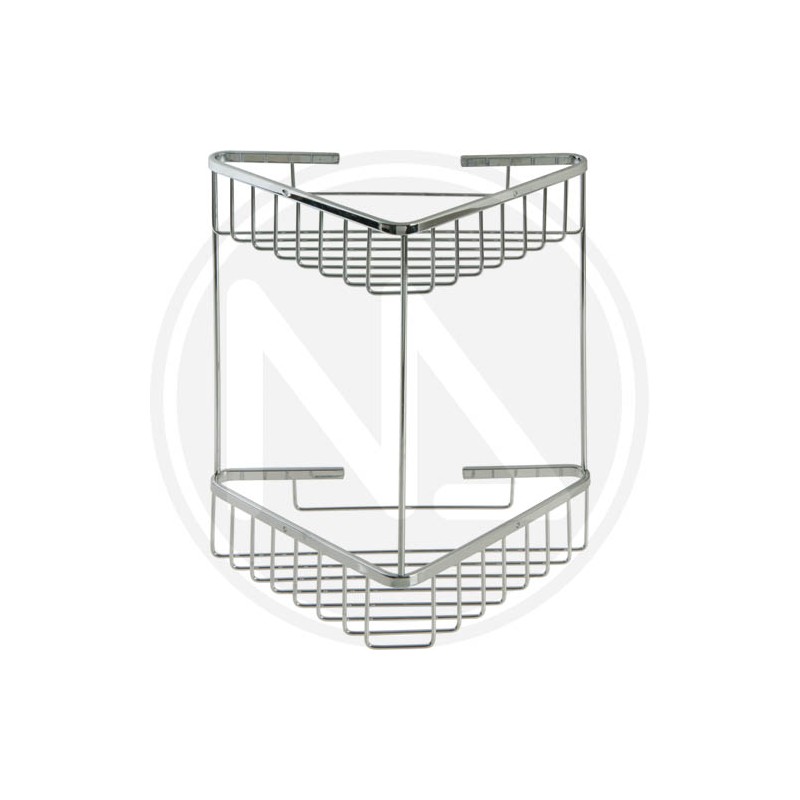DOUBLE STAINLESS STEEL BATH SHELF MAURER
