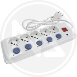 MULTIPRESA 5 SCHUKO CON INTER. INDIPENDENTI MAURER