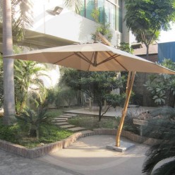 ALUMINIUM-WOOD LATERAL GARDEN UMBRELLA "ALICANTE" PAPILLON