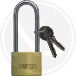 heavy brass padlock with EXTRA long arch maurer