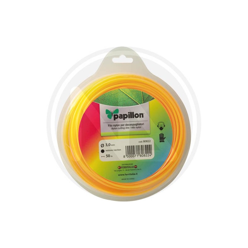 round nylon cutting line for brush cutters papillon