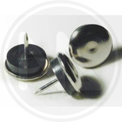 SCIVOLI IN METALLO SILVER CON GOMMA E CHIODO MAURER