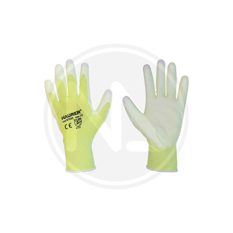 YELLOW POLYURETHAN WORK GLOVES "SEATTLE II" MAURER