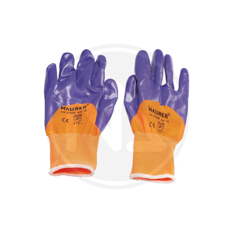 NITRILE WORK GLOVES "GLOVEX II" MAURER