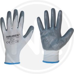 GREY nitrilE WORK gloves "GLOVEX" maurer