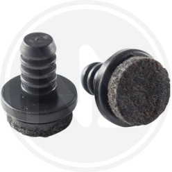 ROUND INTERNAL RUBBER TIP AT MUSHROOM-SHAPED OBJECT WITH FELT MAURER