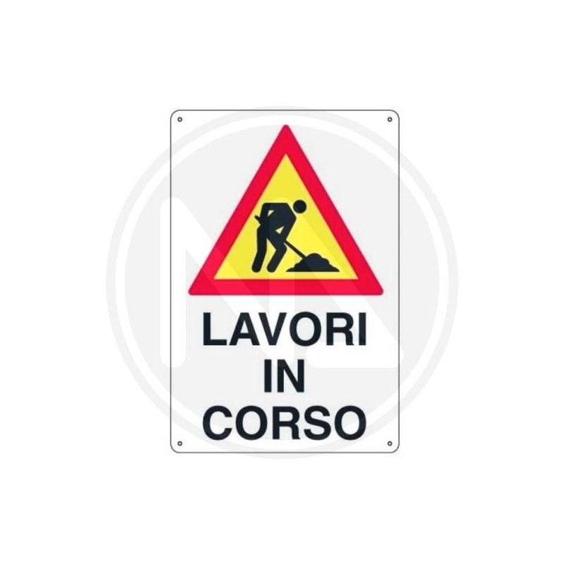 CONSTRUCTION SITE SIGN "WORK IN PROGRESS"