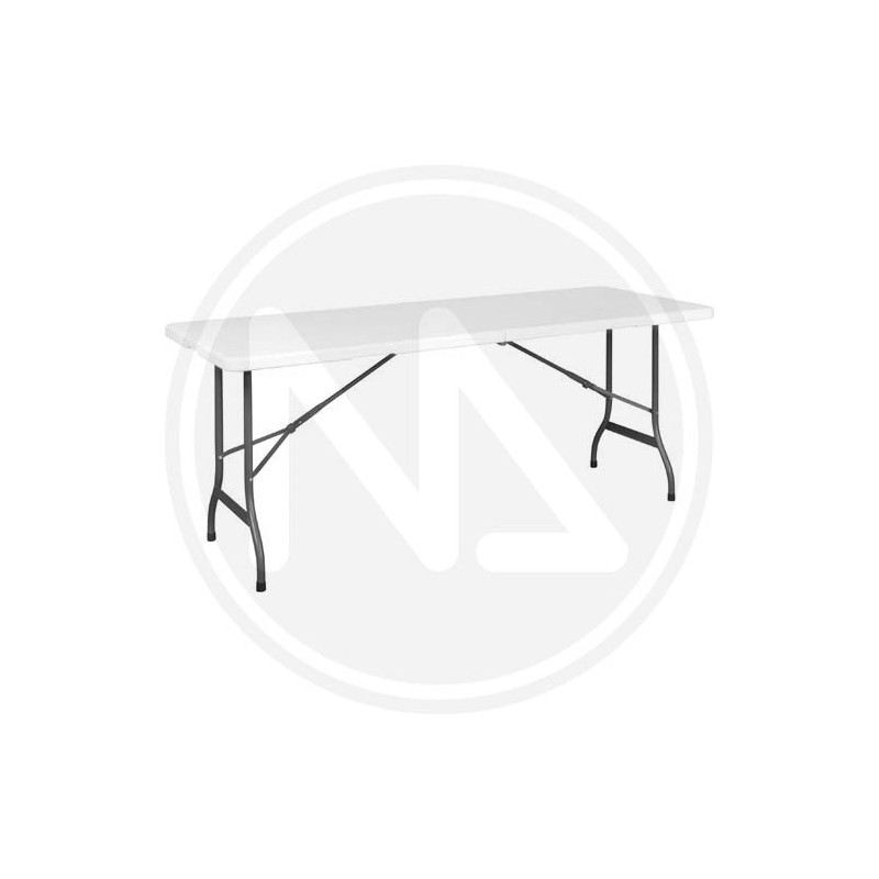 TAVOLO IN METALLO E HDPE BIANCO "HAPPY HOUR 180" PAPILLON