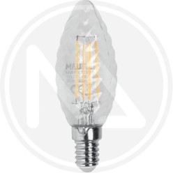 LAMPADA LED CON FILAMENTO "TORTIGLIONE" TRASPARENTE MAURER
