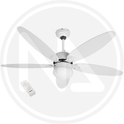 VENTILATORE a SOFFITTO 5 PALE CON LUCE "IBISCO" MAURER