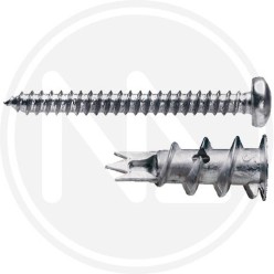 ZAMAK DOWEL FOR PLASTERBOARD with screw MAURER plus