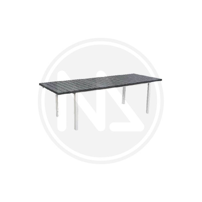 TAVOLO IN METALLO E PVC "STINTINO" estensibile grigio PAPILLON TAVOLO IN METALLO E PVC "STINTINO" estensibile grigio PAPILLON