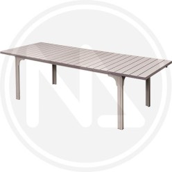 TAVOLO IN METALLO E PVC "STINTINO" estensibile marrone PAPILLON