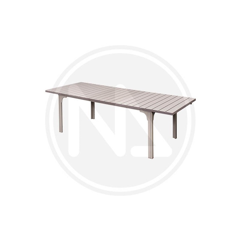 TABLE IN METAL AND PVC "STISTINO" extensible brown PAPILLON
