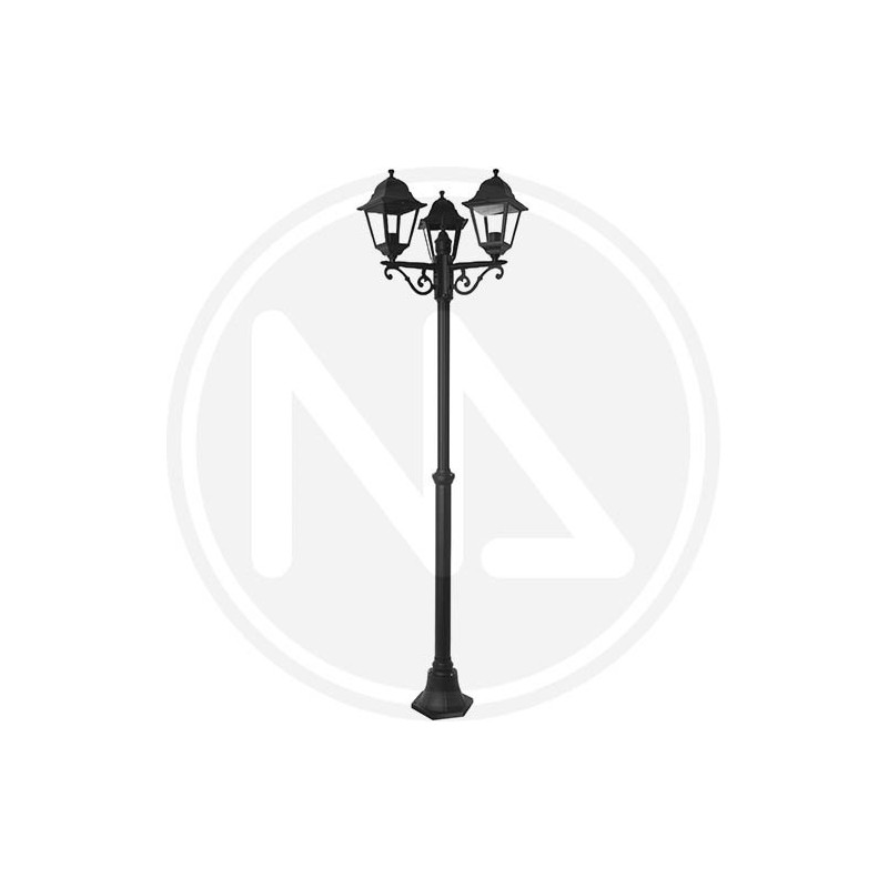 garden lamp post "charme" 3 luci papillon