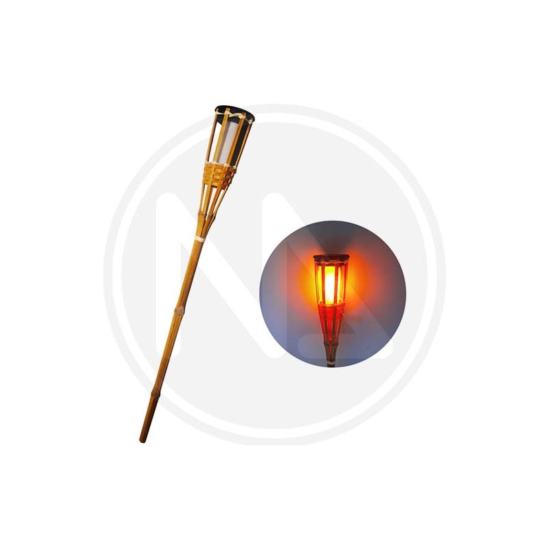 SOLAR GARDEN LAMP IN BAMBOO papillon