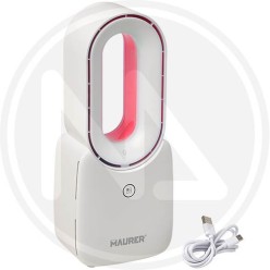 VENTILATORE DA TAVOLO A BATTERIA SENZA PALE "lilium" MAURER