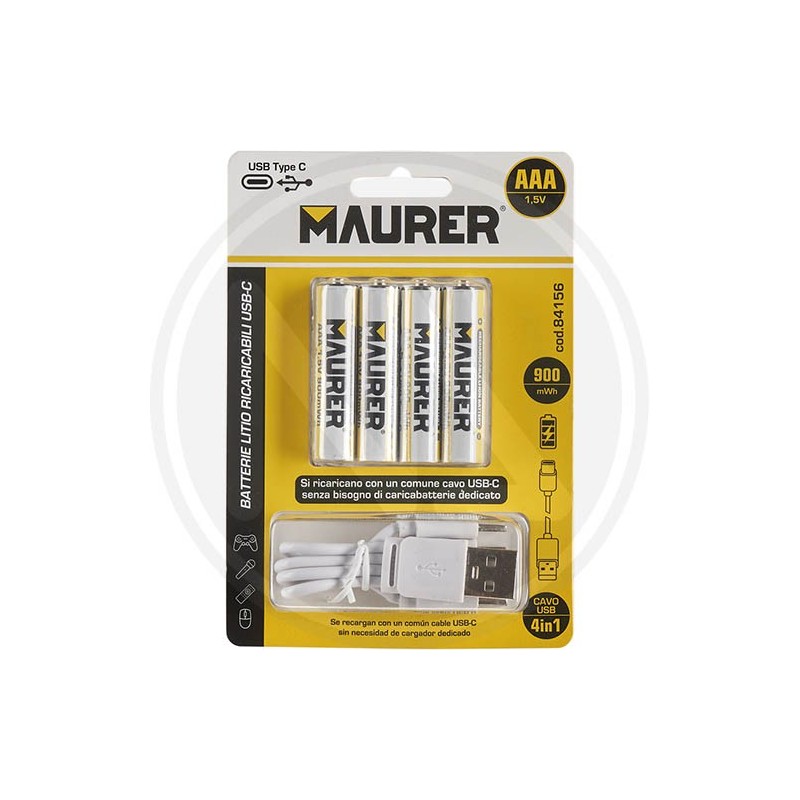 BATTERIE RICARICABILI USB miniSTILO MAURER