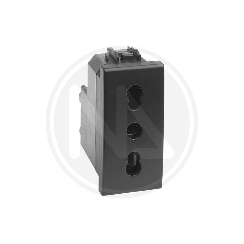 black 2P+T10/16A "delight line" 2P+T10/16A SOCKET MAURER