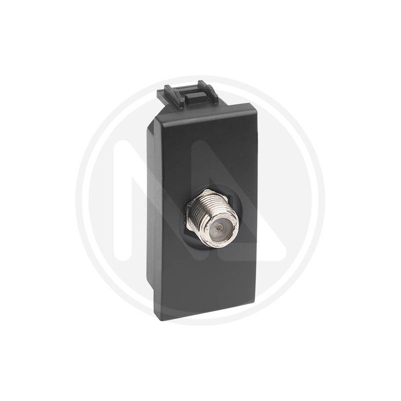 black coaxial socket sat/tv f tipe delight line maurer black coaxial socket sat/tv f tipe delight line maurer