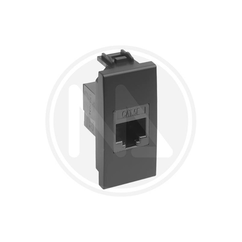 DATA-VOICE SOCKET LINEA DELIGHT glossy black maurer