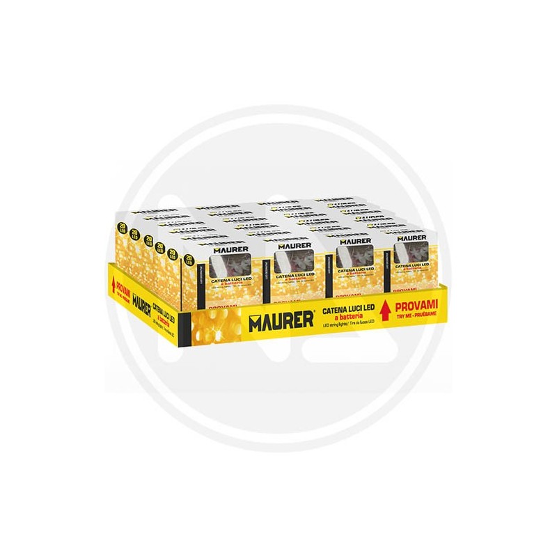 CHAIN ??20 LED LIGHTS BATTERY POWERED "TRY ME" MAURER