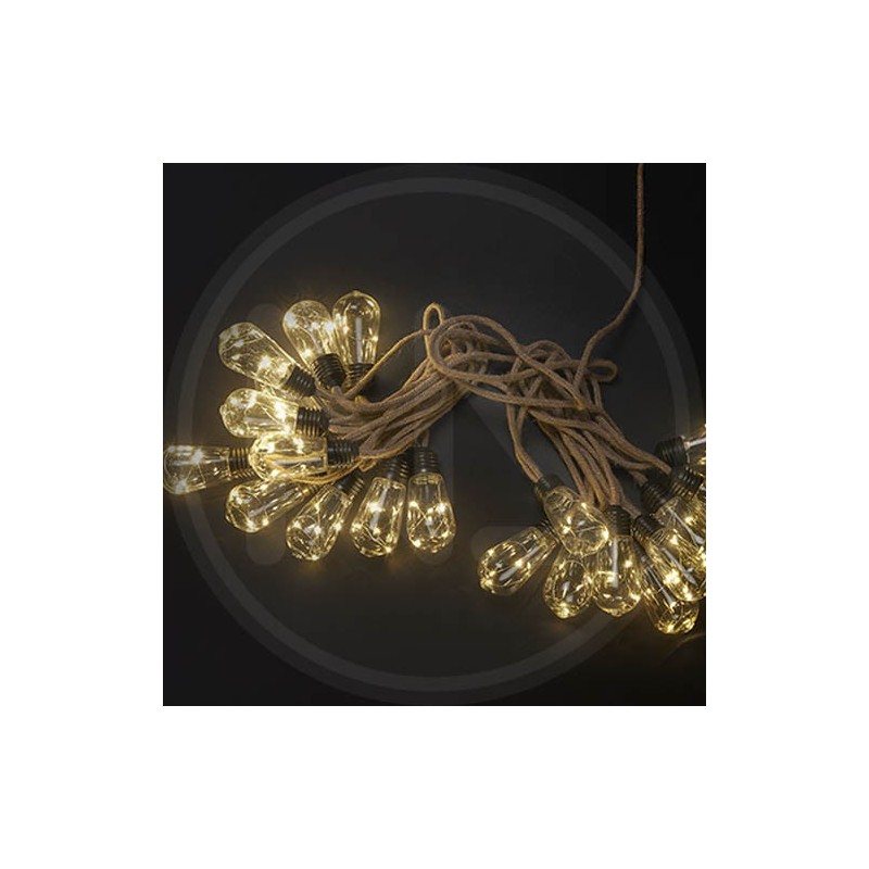 LIGHTS 20 GLOBE WITH HEMP ROPE MAURER