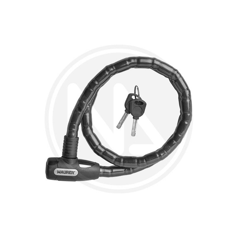 motorcycle armoured padlock Ø22mm-120cm maurer (EX 84205) motorcycle armoured padlock Ø22mm-120cm maurer (EX 84205)