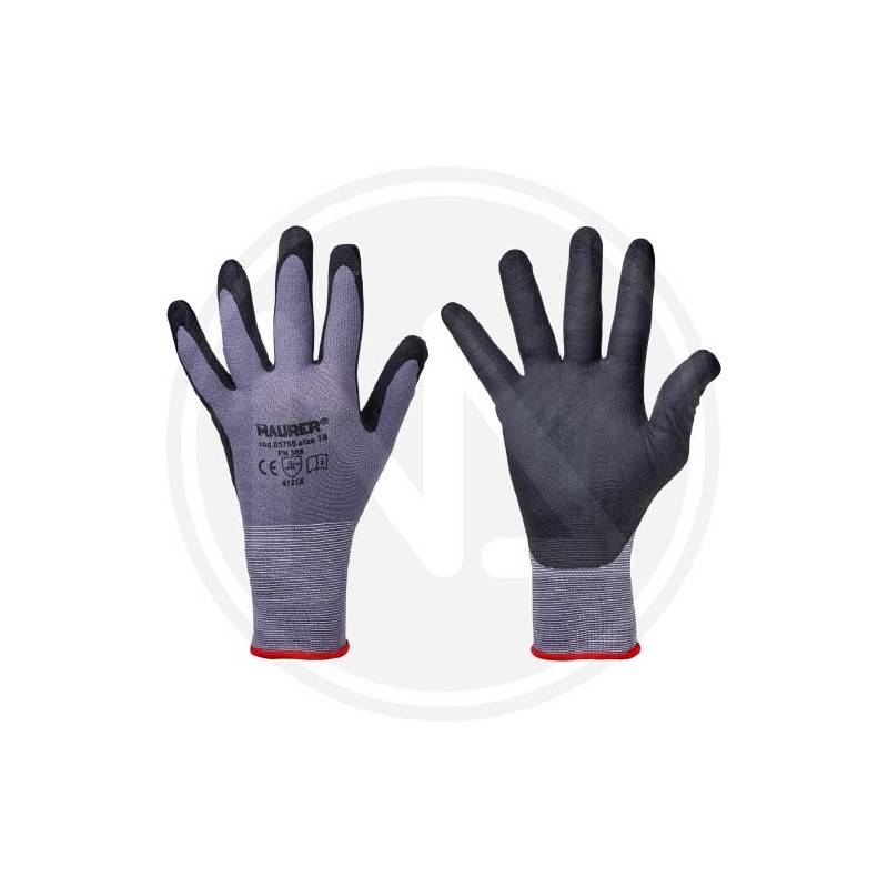 GUANTI DA LAVORO NITRILE NERO "NITROAIR" MAURER
